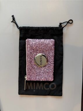 💜💜💜 Mimco Glitter Purple  Wallet Handbag Pouch  + Dust Bag Great Condition